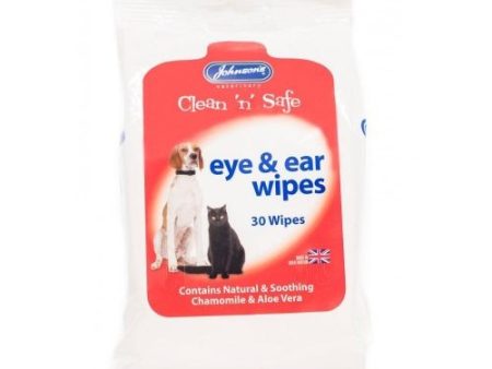 Johnsons Clean and Safe Eye and Ear Wipes 30-Pack For Discount