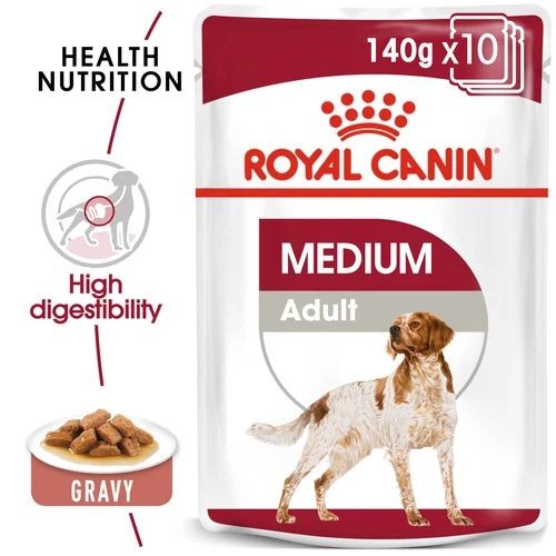 Royal Canin Wet Dog Food Size Health Nutrition Medium Adult in Gravy 10 x 140g Fashion