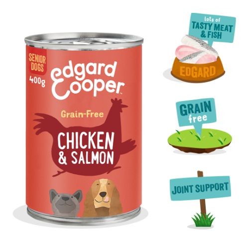 Edgard & Cooper Senior Grain Free Wet Dog Food with Chicken & Salmon 6 x 400g Online