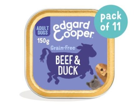 Edgard & Cooper Adult Grain Free Wet Dog Food With Beef & Duck 11 x  150G Online Sale