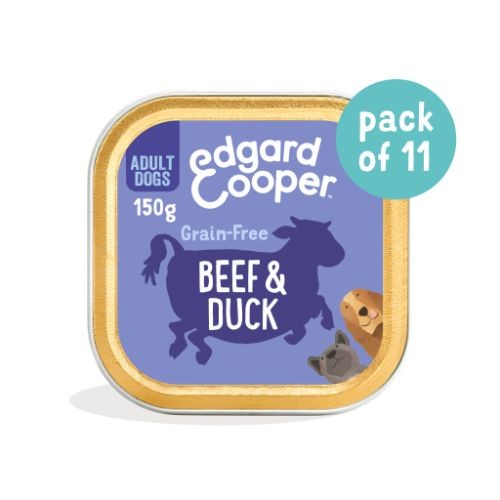 Edgard & Cooper Adult Grain Free Wet Dog Food With Beef & Duck 11 x  150G Online Sale