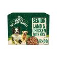 James Wellbeloved Senior Wet Dog Food Pouch with Lamb, Rice and Vegetables in Gravy 12 X 90g on Sale