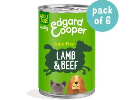 Edgard & Cooper Adult Grain Free Wet Dog Food with Lamb & Beef 6 x 400g Supply