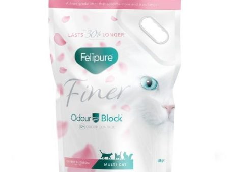 Felipure Finer Cat Cherry Blossom Scented Clumping Cat Litter 12kg Hot on Sale