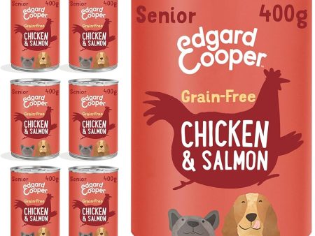 Edgard & Cooper Senior Grain Free Wet Dog Food with Chicken & Salmon 6 x 400g Online