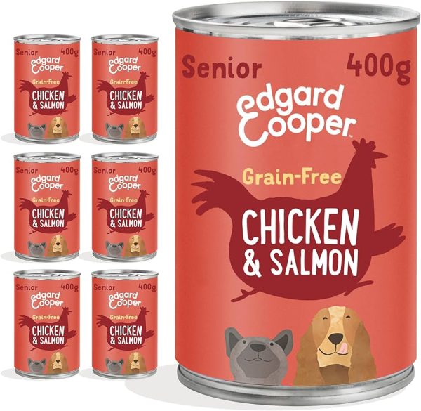 Edgard & Cooper Senior Grain Free Wet Dog Food with Chicken & Salmon 6 x 400g Online