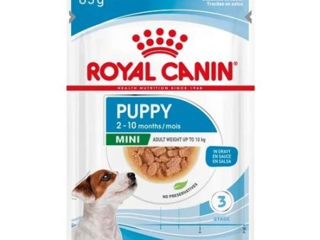 Royal Canin Wet Puppy Food In Gravy for Mini Breeds 12 x 85g For Discount