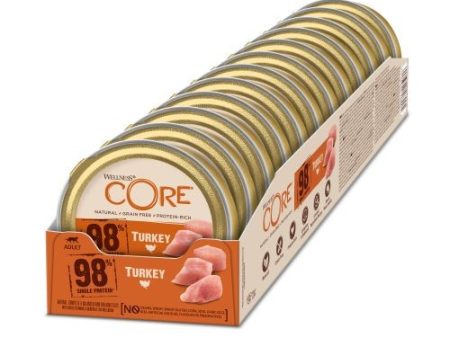 Wellness Core 98% Turkey Wet Cat Food 12 x 85g Online now