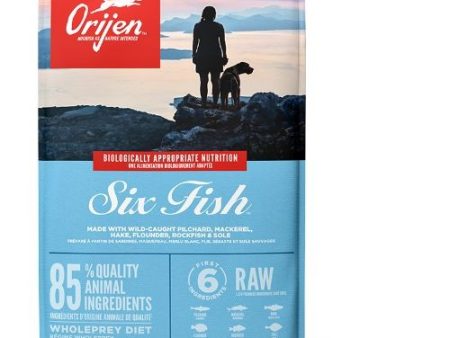 Orijen Six Fish Dry Dog Food Grain Free All Breeds & Life Stages 11.4kg Fashion