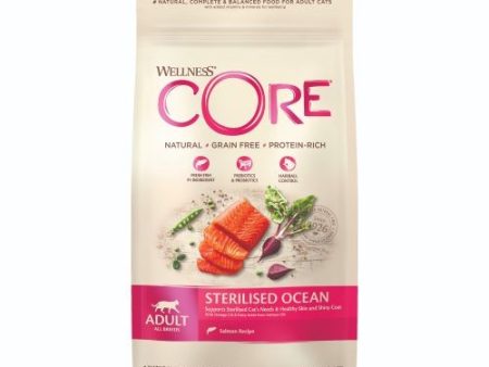 Wellness CORE Sterilised Salmon Grain Free Dry Adult Cat Food 1.75kg For Discount