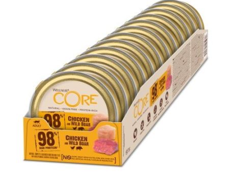 Wellness Core 98% Chicken & Wild Boar Wet Cat Food 12 x 85g Online now