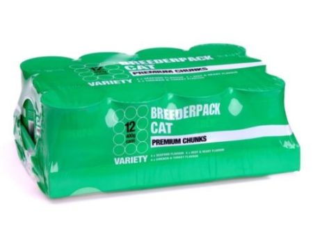 Breederpack Premium Chunks Wet Cat Food Cans 12 x 400g Online now