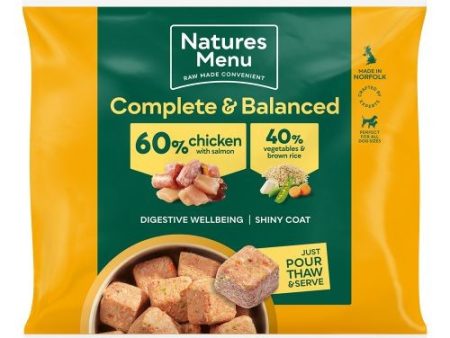 Natures Menu Complete & Balanced Raw Dog Food 60 40 - Chicken with Salmon 1kg Online Hot Sale