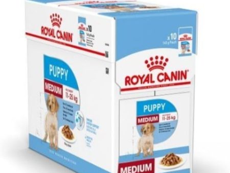 Royal Canin Wet Puppy Pouch Gravy for Medium Breeds 10 x 140g Supply