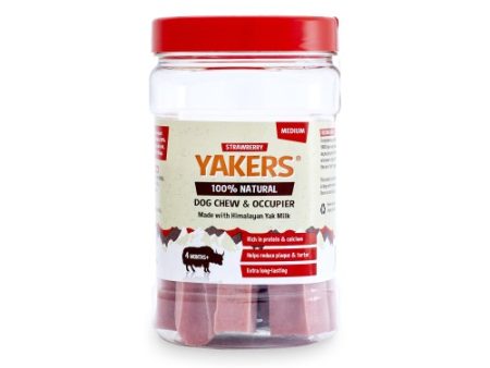 YAKERS Himalayan Dog Chew Strawberry Medium Occupier Tub For Sale