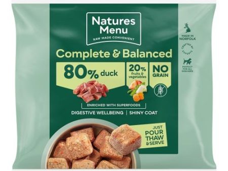 Natures Menu Complete & Balanced Raw Dog Food 80 20 - Duck 1kg For Sale