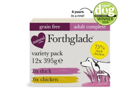 Forthglade Complete Grain Free Adult Duo Variety Duck Chicken 395g 12pk For Sale