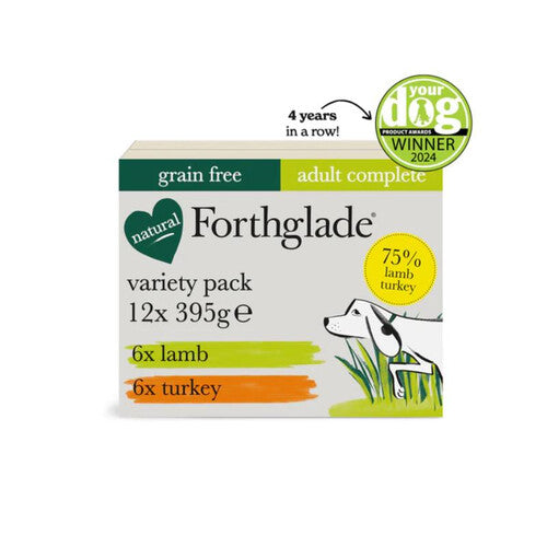 Forthglade Complete Grain Free Adult Duo Variety Lamb Turkey 395g 12pk Online