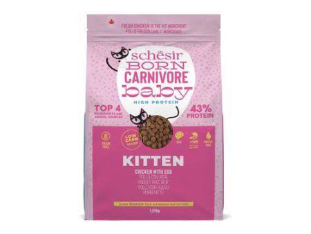 Schesir Dry Born Carnivore Baby Chicken & Egg Kitten Food 1.25kg Fashion