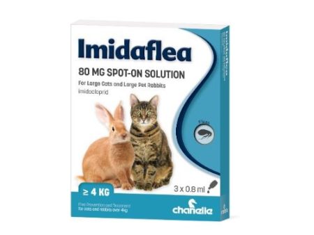 Imidaflea 80mg Spot-On Solution for Large Cats & Rabbits (3 x 0.8ml) Sale