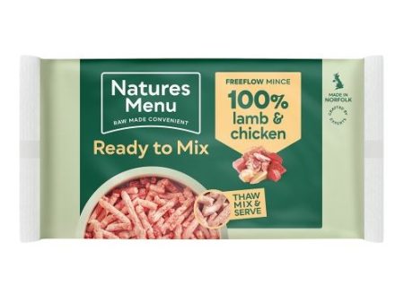 Natures Menu Ready to Mix Free Flow Raw Dog Food with Lamb and Chicken 2kg Fashion