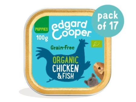 Edgard & Cooper Grain Free Organic Wet Puppy Food With Chicken & Fish 17 x 100G Cheap