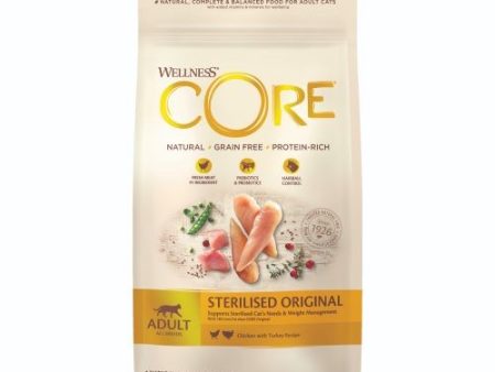 Wellness CORE Sterilised Chicken and Turkey Grain Free Dry Adult Cat Food 1.75kg Fashion