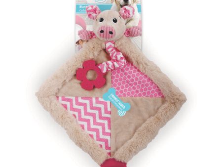 All for Paws Little Buddy Puppy Blanky Piggy Crinkle Blanket and Dog Toy For Discount