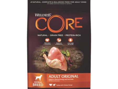 Wellness CORE Original Turkey and Chicken Grain Free Adult Dry Dog Food 10kg Discount