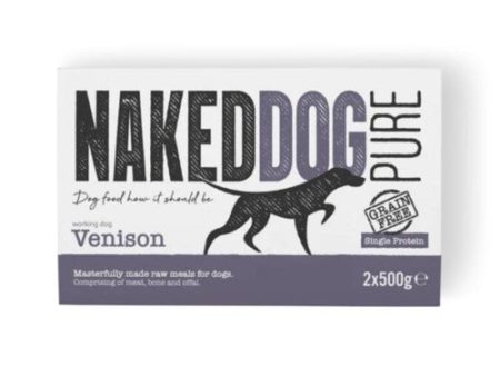 Naked Dog Original Venison Raw Frozen Dog Food 2 x 500g Online Sale