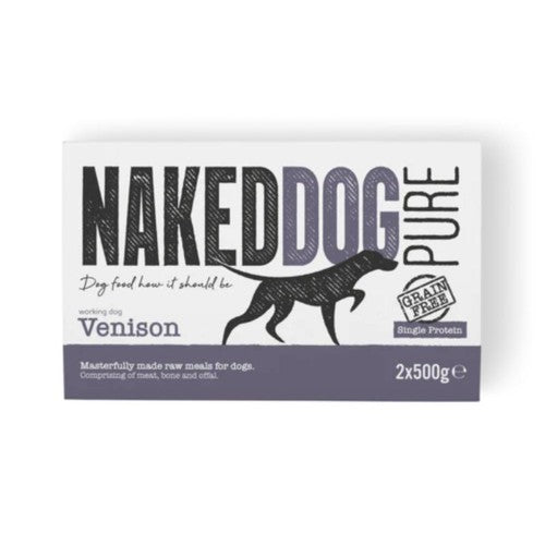 Naked Dog Original Venison Raw Frozen Dog Food 2 x 500g Online Sale