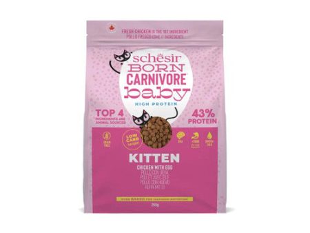 Schesir Dry Born Carnivore Baby Chicken & Egg Kitten Food 255g Online now