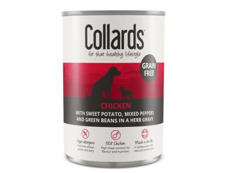 Collards Grain Free Chicken Adult Wet Dog Food 12 x 390g Cans Online now