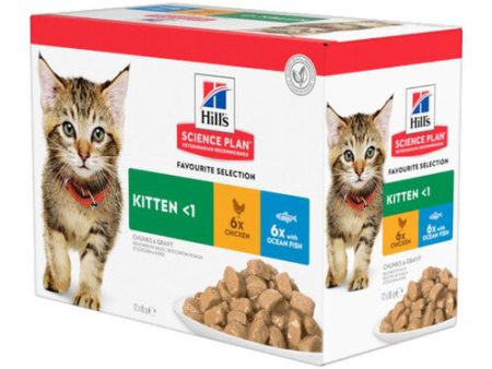 Hill s Science Plan Kitten Wet Multipack Chicken & Ocean Fish 12x85g Discount