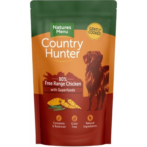 Natures Menu Country Hunter Superfood Grain Free Chicken Wet Dog Food Pouches 6 x 150g Discount