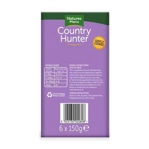 Natures Menu Country Hunter Superfood Grain Free Turkey Wet Dog Food Pouches 6 x 150g Online Sale