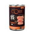 Wellness Core 95% Turkey with Kale Wet Adult Grain Free Dog Food 6 x 400g Fashion