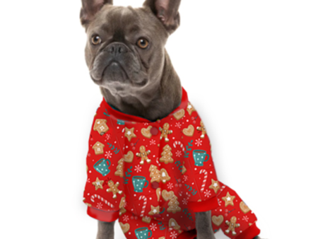 Christmas Dog Pyjamas - Cookies - Red Online