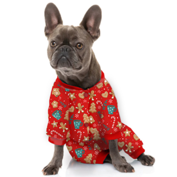 Christmas Dog Pyjamas - Cookies - Red Online