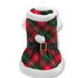 Christmas Dog Coat - Tartan Peplum Online now