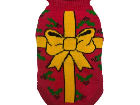 Christmas Petstop Dog Jumper - Xmas Bow on Sale