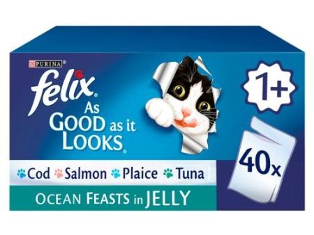 Felix As Good As It Looks Ocean Feasts Wet Cat Food Multipack 40 x 100g Online Hot Sale