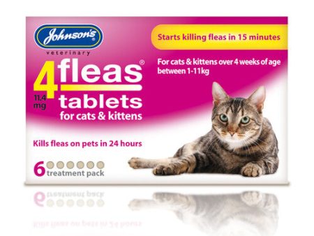 Johnsons 4fleas Tablets for Cats & Kittens 6 Tablets Online