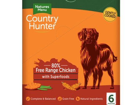 Natures Menu Country Hunter Superfood Grain Free Chicken Wet Dog Food Pouches 6 x 150g Discount