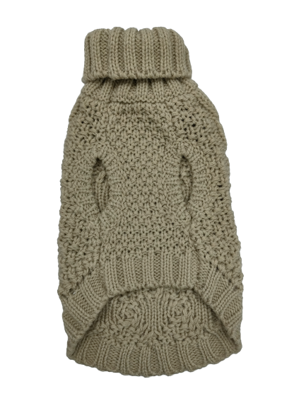 Petstop Dog Jumper - Cable Knit Beige Cheap