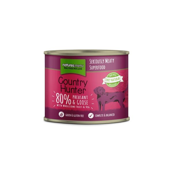 Natures Menu Country Hunter Pheasant & Goose Grain Free Wet Dog Food Cans 6 x 600g Sale