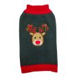 Petstop Dog Christmas Jumper - Reindeer Grey Online Sale