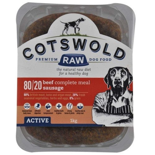 Cotswolds Adult Working Beef Sausage Active 500g For Cheap