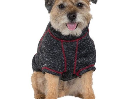 Trespaws Boomer Black Melange Windproof Dog Fleece XS Discount