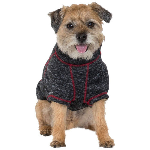 Trespaws Boomer Black Melange Windproof Dog Fleece XS Discount